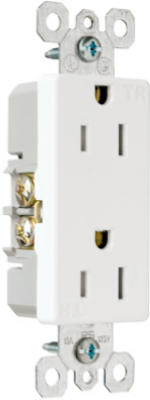 Pass & Seymour Decorator Tamper-Resistant Receptacle, White