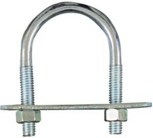 U Bolt With Plate & Bolts, Stainless Steel, 5/16 x 1-3/8 x 2-1/2 In.