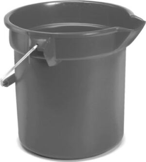 Brute Round Bucket, Gray, 10 Qt.