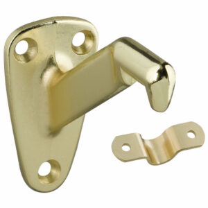 2-Pc. Handrail Bracket, Bright Brass