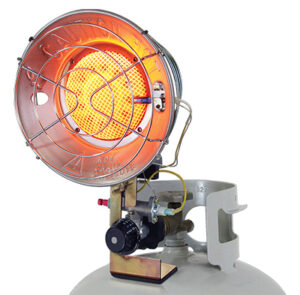 Single Burner Tank Top Propane Heater, Tip-Over Shut Off, 15,000 BTU