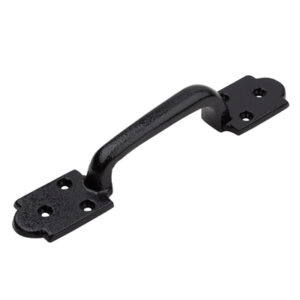 Arched Gate Pull, Black, 9 In.