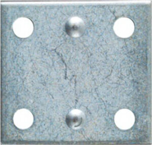 4-Pk., 1-1/2 x 1-3/8 In. Zinc Mending Plate