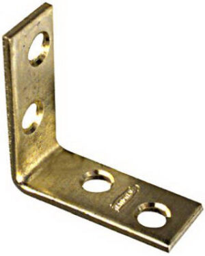 4-Pk., 1-1/2 In. Brass Corner Iron