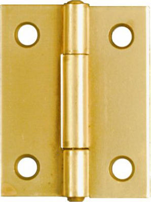 2-Pk., 2 In. Dull Brass Narrow Hinges