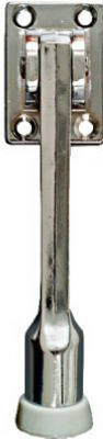 Doorstop, Wall-Mount, Kick-Down, Chrome, 5 In.