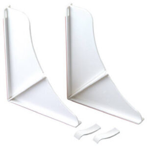 2-Pack White Shower Splash Guards