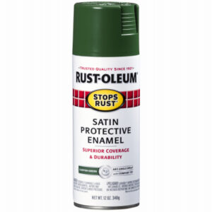 Stops Rust Protective Enamel Spray Paint, Satin Canyon Green, 12-oz.