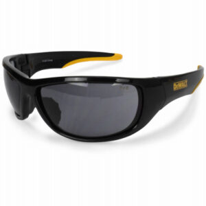 Dominator Protective Safety Glasses, Black/Yellow Frame, Smoke Lens
