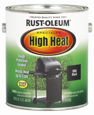 High-Heat Paint, BBQ Black Satin, 1-Gallon