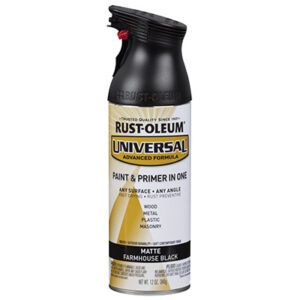 Universal Paint & Primer Matte Spray Paint, Farmhouse Black, 12-oz.