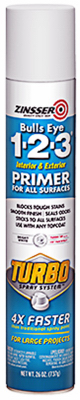Bulls Eye 1-2-3 Turbo Primer, White, 26-oz. Spray
