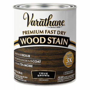 Fast Dry Premium Wood Stain, Semi-Transparent, True Brown, 1-Qt.