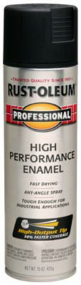 Fast Dry Professional Spray Enamel, Flat Black, 15-oz.