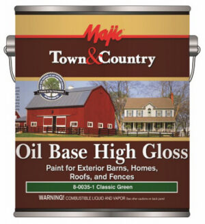 Town & Country Barn & Fence Paint, High Gloss Oil Base, Green, Gallon