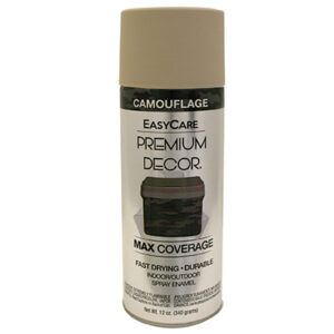 Premium Decor Spray Paint, Camouflage Flat Light Khaki, 12 oz.