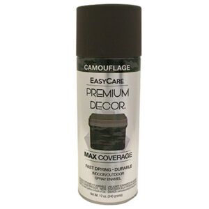 Premium Decor Spray Paint, Camouflage Flat Dark Brown, 12 oz.