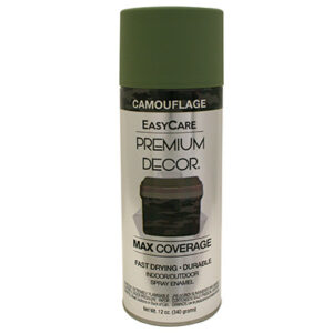 Premium Decor Spray Paint, Camouflage Miltary Green, 12 oz.