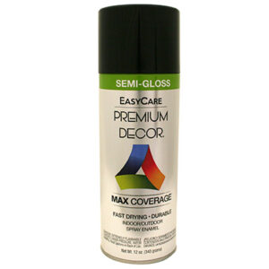 Premium Decor Spray Paint, Black Semi-Gloss, 12 oz.
