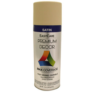 Premium Decor Spray Paint, Almond Satin, 12 oz.