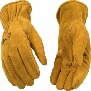 Lined Cowhide Leather Gloves, Large