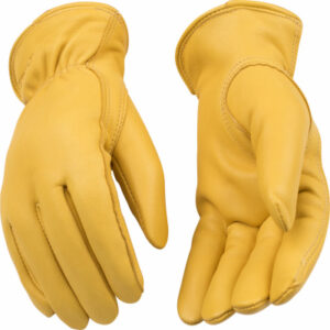 Full-Grain Deerskin Leather Gloves, Golden Color, Men's XL