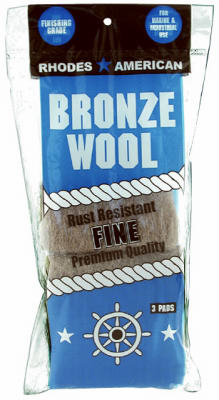 Bronze Wool Pad, Fine, 3-Pk.