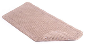 Bath Mat, Taupe Rubber, 17 x 36 In.