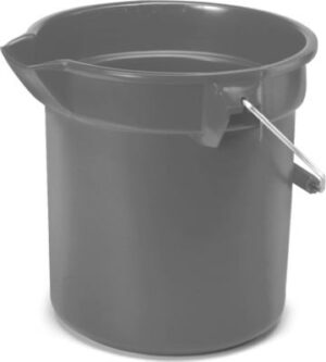 Brute Round Bucket, Gray, 14 Qt., 12 x 11.25 In.