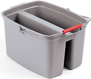 Commercial-Grade Double Bucket, Gray, 19 Qt.