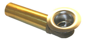 Bathtub Shoe With Strainer, Chrome Plated, 1-1/2 In.