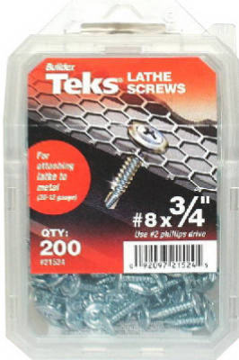 Lathe Screws, #8 x 3/4 In., 200-Ct.