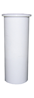 Flanged Kitchen Drain Tailpiece, White PVC, 1-1/2 O.D. x 12 In.