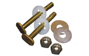Toilet Bolt Kit, Brass, 5/16 x 2.25 In.