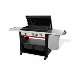 NEW! Slate 30in LP Griddle Grill, Black, Extended Side Table