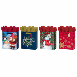 Gift Bag, Traditional Holiday Designs, Medium
