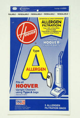 Style "A" Allergen Filtration Vacuum Cleaner Bags, 3-Pack