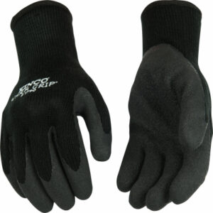Men's Cold-Weather Knit Gloves, Latex-Coated, L