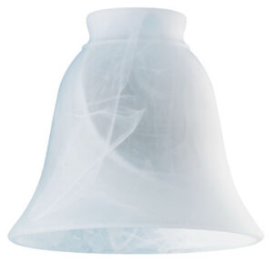 Ceiling Fan Light Shade, Milky White Glass, 4-3/4 In.