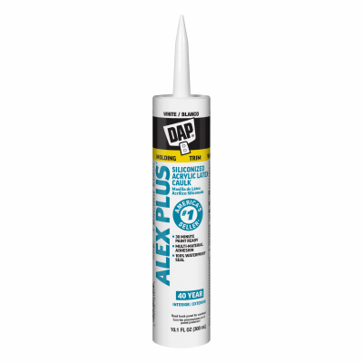 Alex Plus Acrylic Latex Caulk, White, 10.1 oz.