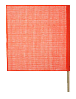 Safety Flag, PVC, 18 x 18 In.