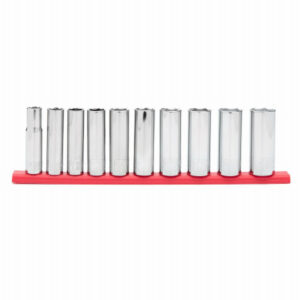 10-Pc. Metric Deep Socket Set, 3/8 In. Drive
