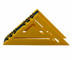 Double-Sided Carpenter Square, Yellow & Forest Green