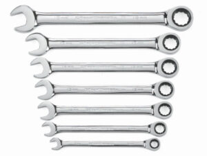 7-Pc. Ratcheting Combination Metric Wrench Set, 72-Tooth 12 Point
