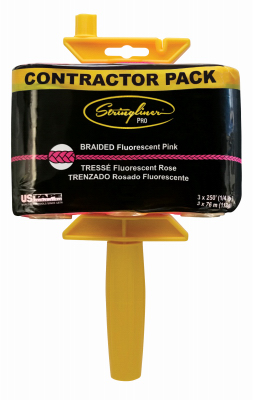 Braided Mason Line Reel, Fluorescent Pink, 250 Ft., 3-Pk.