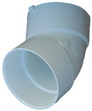 Schedule 30 DWV Sanitary 45-Degree Elbow, 3 In.