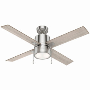 Beck Ceiling Fan, LED Light, Brushed Nickel, 52-In.