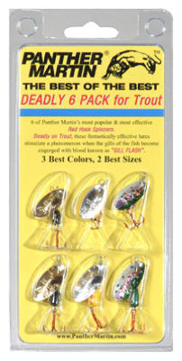 Holographic Spinner Lure, Panther Martin Deadly, 6-Pk.