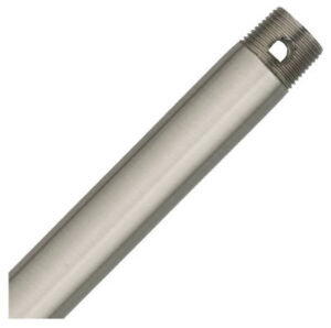 Extension Ceiling Fan Down Rod, Brushed Nickel, 12 x 3/4 In.