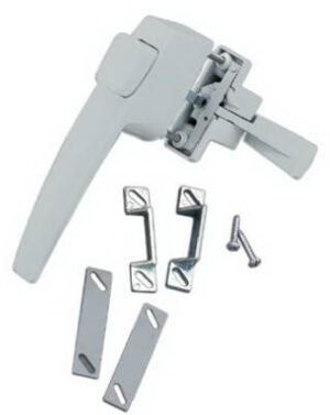 Push Button Door Latch, For Out Swinging Doors, Aluminum
